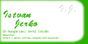 istvan jerko business card